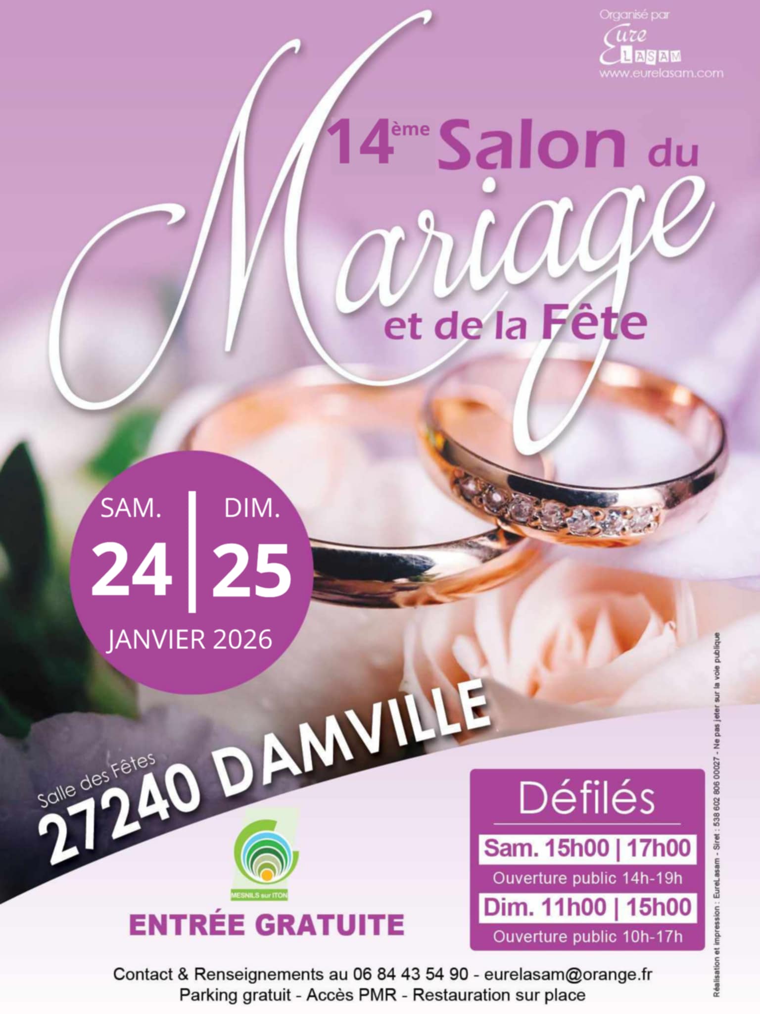 affiche salon mariage Damville 2026