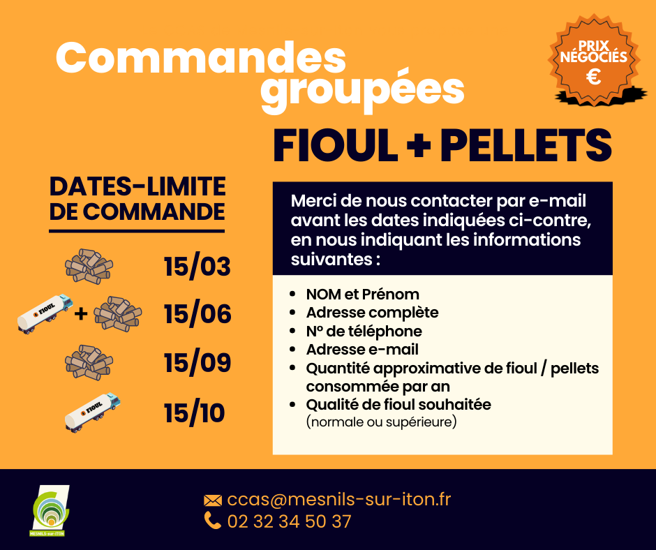 CCAS Commande de fioul pellets