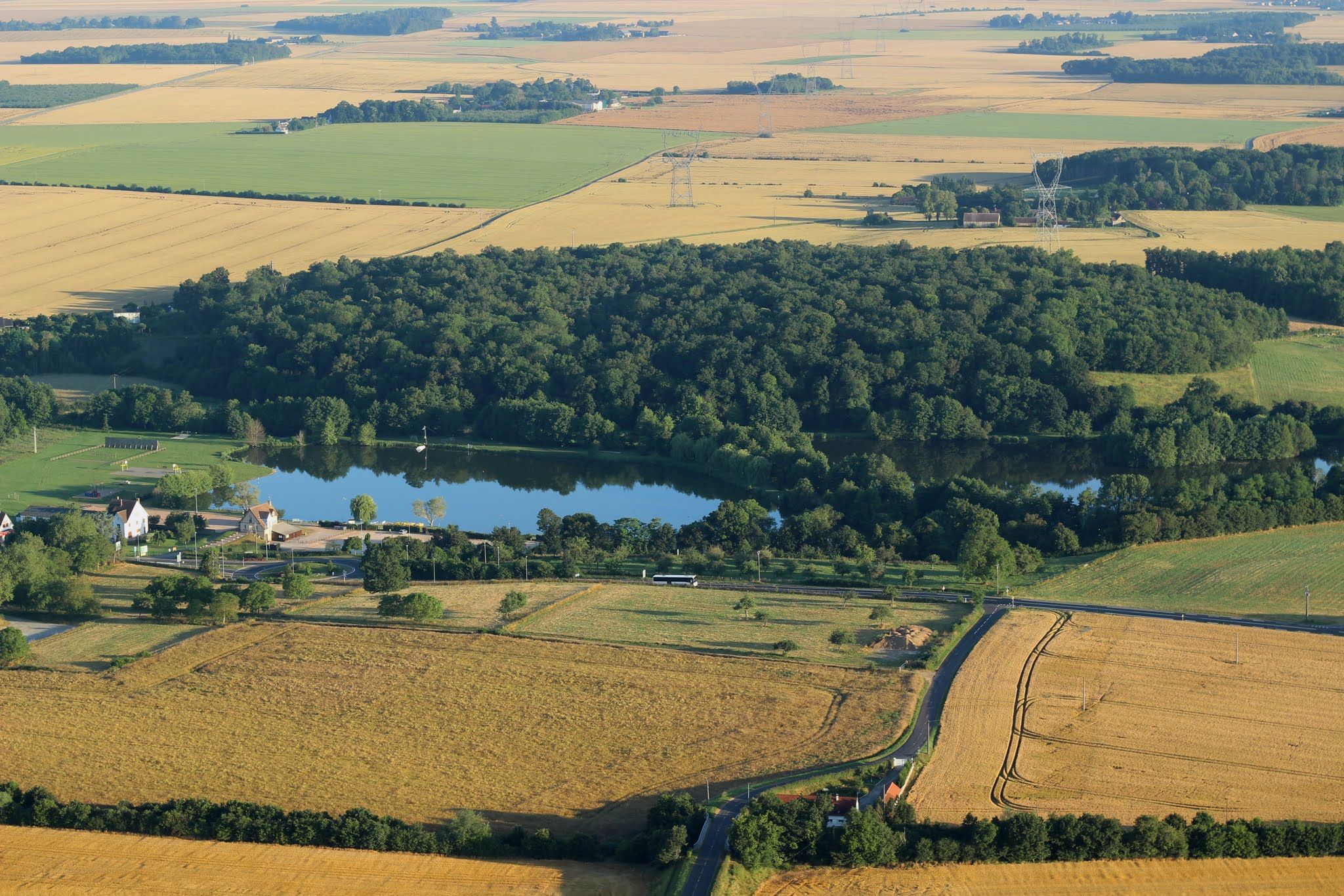 Etangs de Damville - vue du ciel
